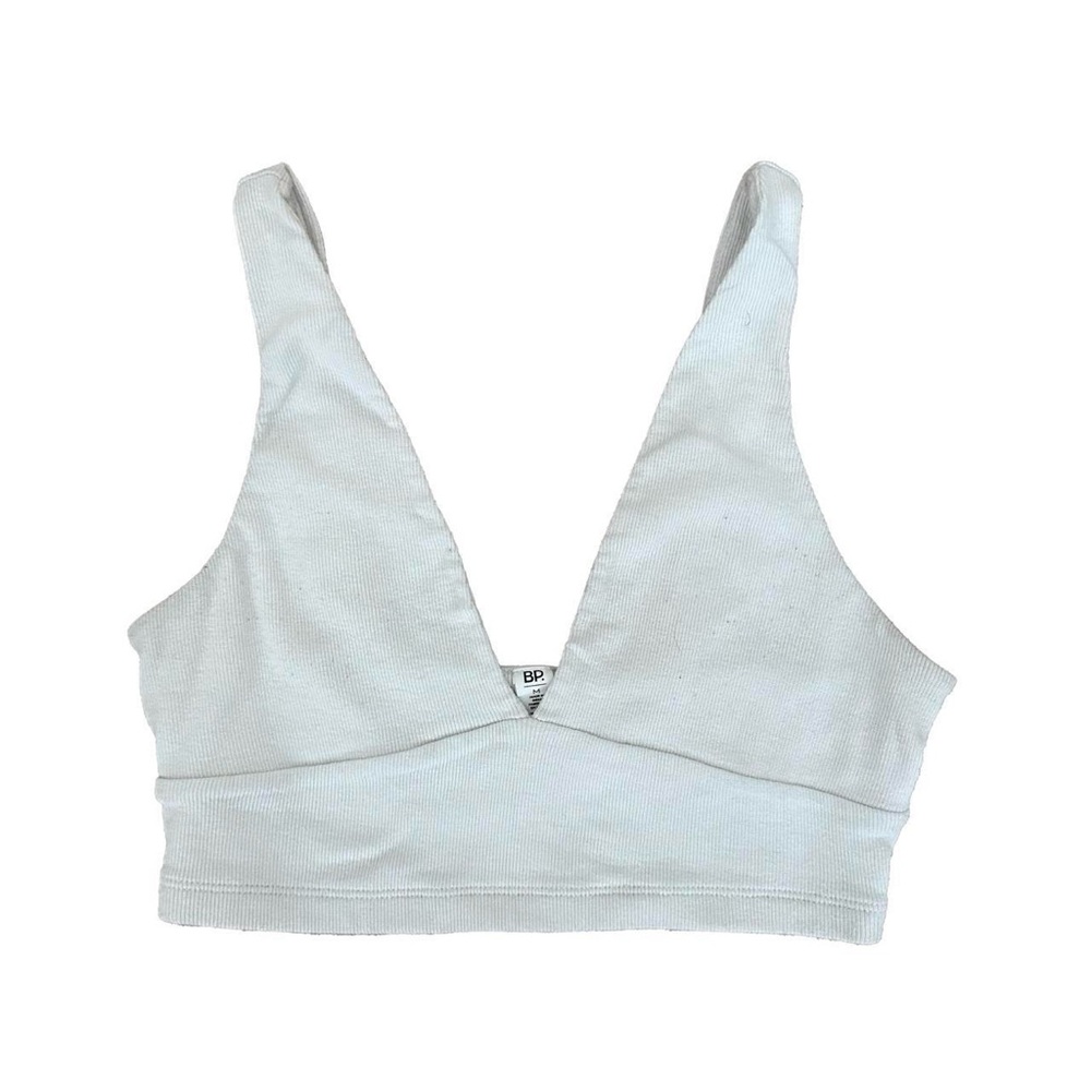 White V-Neck Bralette